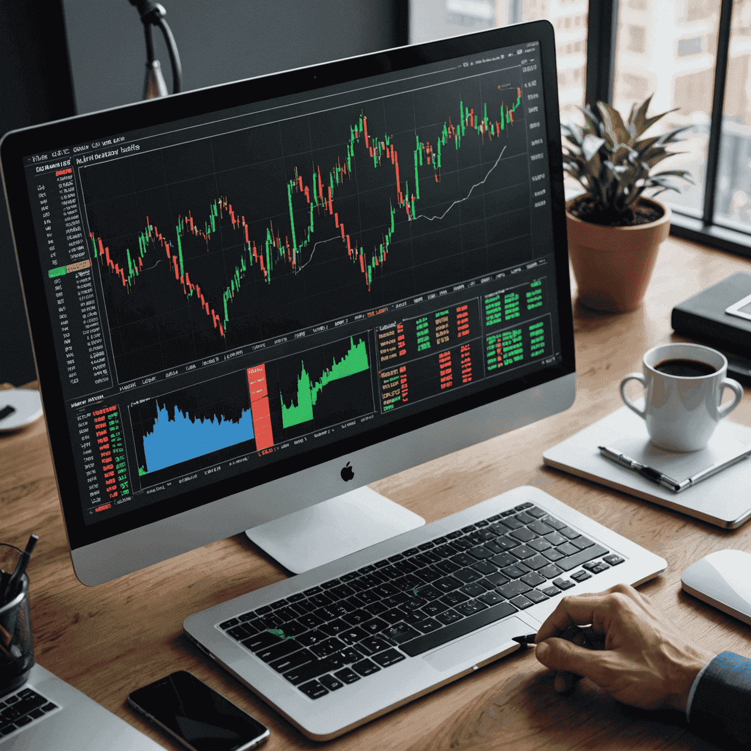 A detailed chart showing various risk management strategies in day trading, including stop-loss placement, position sizing, and risk-reward ratios