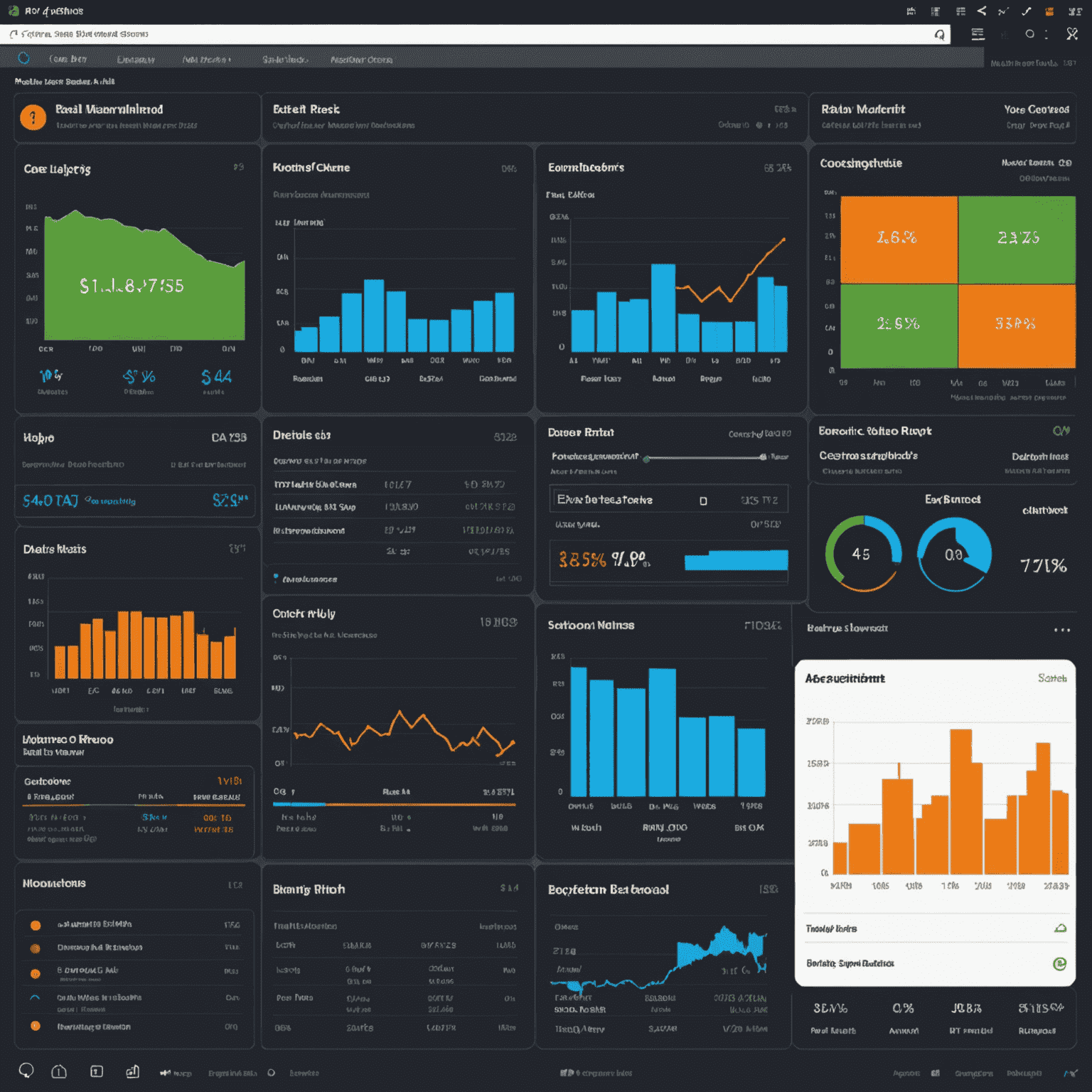 Screenshot of a risk management dashboard showing various metrics like VaR, position limits, and real-time P&L